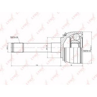 ШРУС наружный LYNXauto CO7532 фото