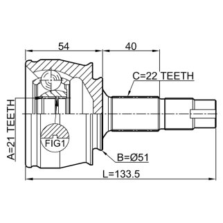 Шрус наружный 21x51x22 фото 2