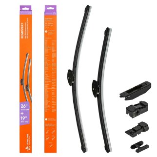 Щетки стеклоочистителя (к-кт) AirLine AWB-BK-650-475K фото