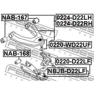 Рычаг передний правый FEBEST 0224-D22RH фото