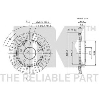 Диск тормозной передний (258x24mm) / MAZDA 626,MX-6,Premacy,Xedoc-6 92~ фото
