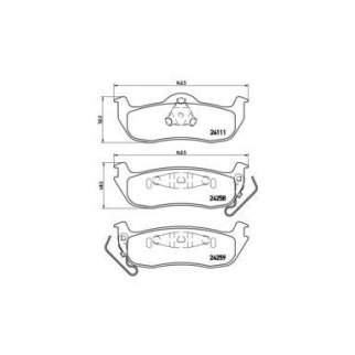 Колодки тормозные к-кт brembo P 37 011 фото