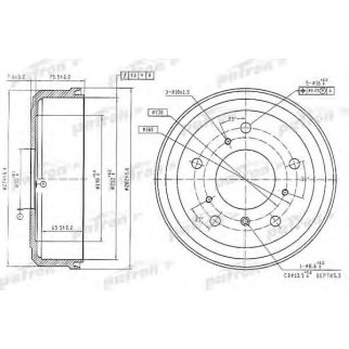 Барабан тормозной PATRON PDR1190 фото