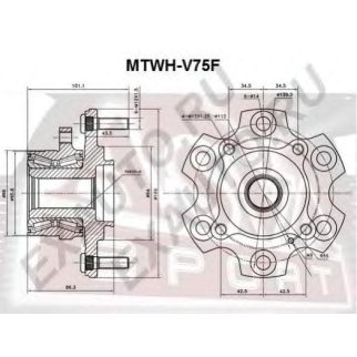 Подшипник ступицы ASVA MTWH-V75F фото