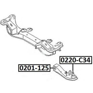 Сайлентблок ASVA 0201-125 фото