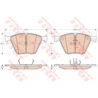 Колодки тормозные передние к-кт TRW GDB1964 фото
