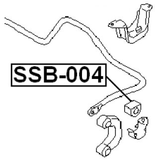 SSB004_втулка стабилизатора заднего! Subaru Forester 97-02 фото 2