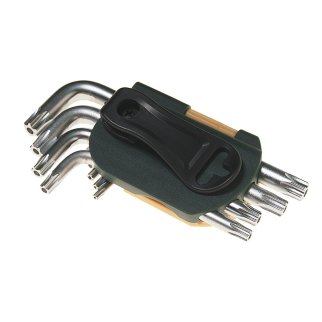 Набор ключей торкс Г-обр. T10H-T50H 9пр с отверстием ROCK FORCE фото