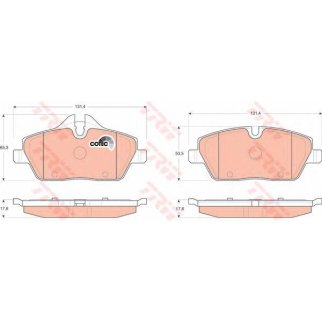 Колодки тормозные передние к-кт TRW GDB1611 фото