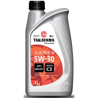 Масло моторное TAKAYAMA 5W30 API SN/CF C3 (пластик) синт. 1л фото