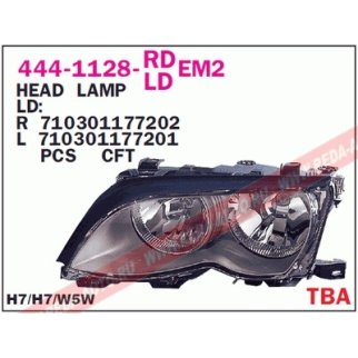 Фара передн лев с ЭК (тонир.) BMW: E46 01-04 фото