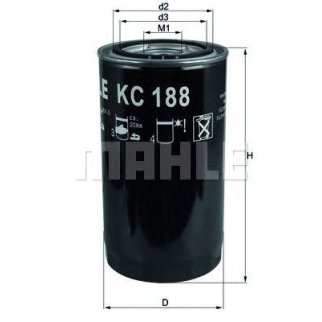 Фильтр топливный MAHLE KC 188 фото 2