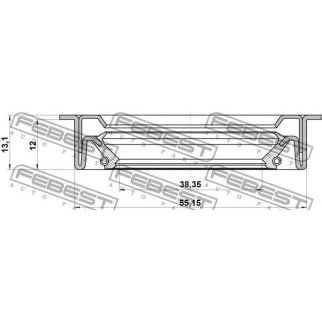 Сальник приводного вала FEBEST 95LDS-40551213C фото