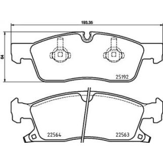 Колодки пер.JEEP GRAND CHEROKEE (WK2) 10-21 (торм. Система TRW) фото