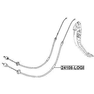 Трос сцепления RENAULT LOGAN SANDERO I 2005.03-2018.07  FEBEST 24108-LOGI фото 2