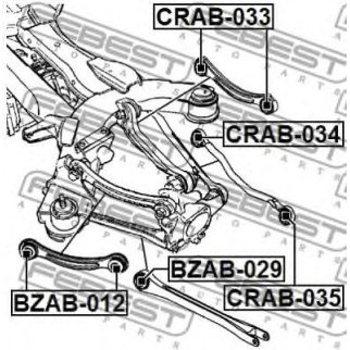 Сайлентблок задней подвески FEBEST CRAB-034 фото