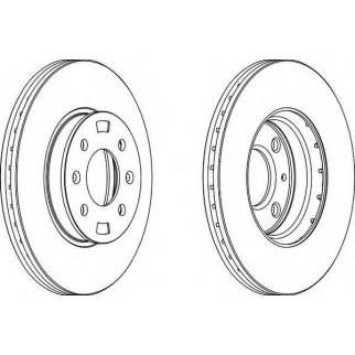 Диск тормозной передний HYUNDAI ACCENT 05-/i20 08-/KIA RIO II 05- FERODO DDF1603 фото