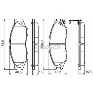 Колодки тормозные передние к-кт BOSCH 0 986 495 146 фото