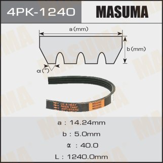 Ремень ручейковый Masuma 4PK-1240 фото