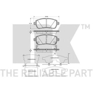 222573NK_колодки дисковые передние! Mazda 2 1.3/1.5, Ford Fiesta 1.25-1.6TDCi 07> фото