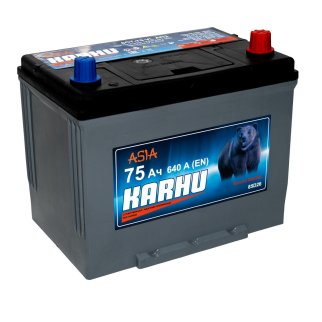 Аккумуляторная батарея KARHU Asia 6СТ 75 VL АПЗ прям 258х173х220 Казахстан (JIS-85D26R) фото