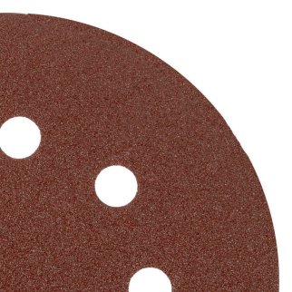 Круг абразивный на ворс. подложке под "липучку" перфорированный P100 125мм 5шт MATRIX фото 4