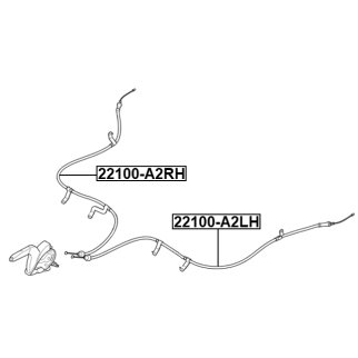 Трос ручного тормоза правый фото 2