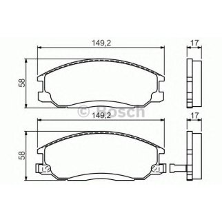 Колодки тормозные передние к-кт BOSCH 0 986 424 729 фото