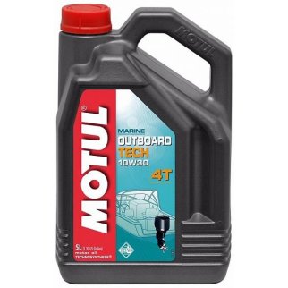 Масло моторное MOTUL Outboard Tech 4T полусинтетическое 10W-30 SJ/SG 5л. фото