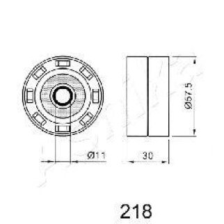 Ролик дополнительный ремня ГРМ ashika 45-02-218 фото