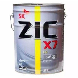 Масло моторное ZIC X7 LS 5W-30 синтетическое 20 л 192619 фото