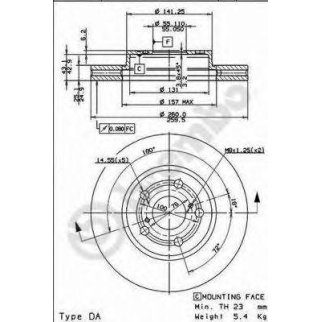 Диск тормозной brembo 09.7395.10 фото