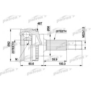 Шрус привода PATRON PCV1483 фото