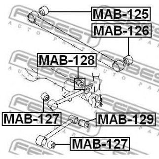Сайлентблок задней подвески FEBEST MAB-127 фото