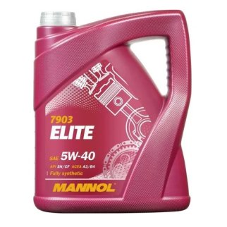 Масло моторное MANNOL ELITE 5W40 синт. 5л фото