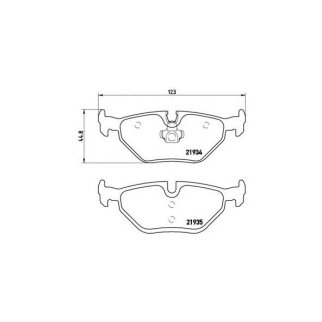 Колодки тормозные задние к-кт brembo P 06 025 фото