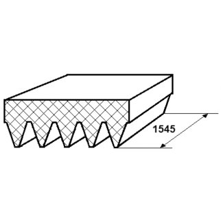 Ремень ручейковый FEBEST 88127-5L1545 фото 2