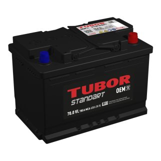 Аккумуляторная батарея TUBOR STANDART 6СТ 70 обр.278х175х190 600A kamina фото 1