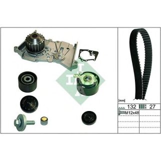 Насос водяной (помпа) + к-кт ремня ГРМ INA 530 0640 30 фото