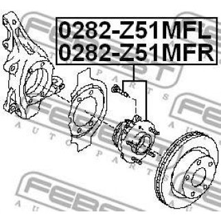 Ступица передняя FEBEST 0282-Z51MFL фото