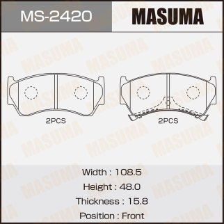 Колодки тормозные передние к-кт Masuma MS-2420 фото