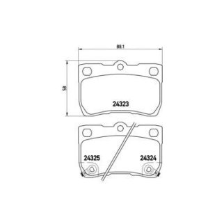 Колодки тормозные задние к-кт brembo P 83 073 фото