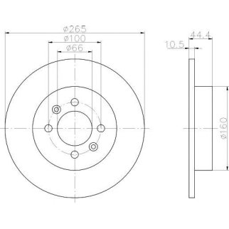 Диск тормозной задний MINTEX MDC815 фото