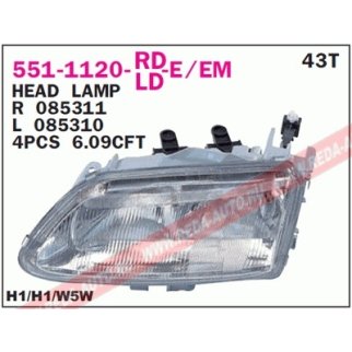 Фара передн лев с ЭК RENAULT: LAGUNA I -04.98,ESPACE III -06.00 фото