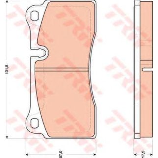 Колодки тормозные задние дисковые к-кт TRW GDB1816 фото