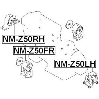 Опора двигателя левая FEBEST NM-Z50LH фото 2