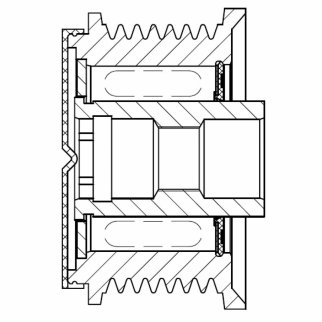 Шкив с обгонной муфтой генер. для а/м Toyota Land Cruiser Prado (09-) 2.8D/3.0D (M15x1,5) STARTVOLT SGP 1916D фото 3