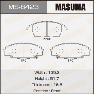 Колодки тормозные передние к-кт Masuma MS-8423 фото