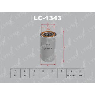 Фильтр масляный LYNXauto LC-1343 фото