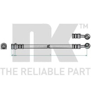 853490_шланг тормозной! задн. прав. L=305 Hyundai Elantra 06> фото